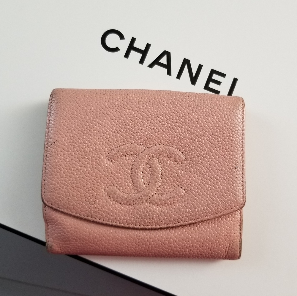 Chanel Cc Beautiful Pink Caviar Wallet